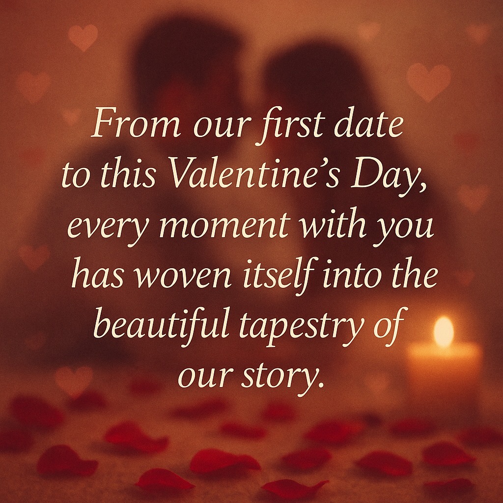 From our first date to this Valentines Day every moment with you has woven itself into the beautiful tapestry of our story