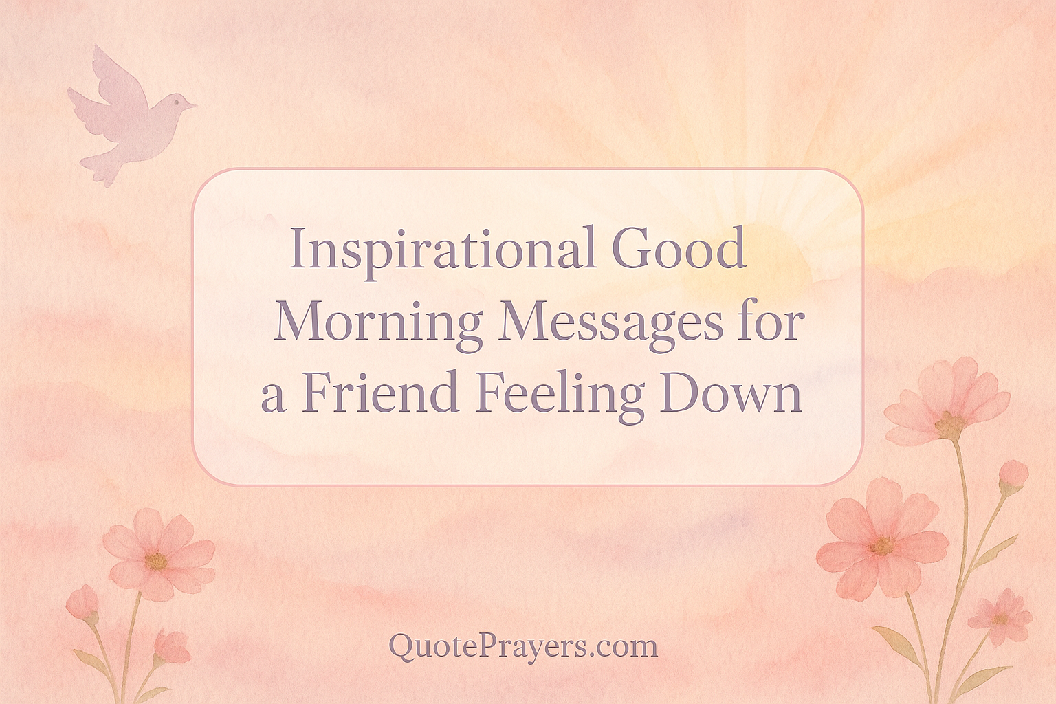 Inspirational Good Morning Messages for a Friend Feeling Down