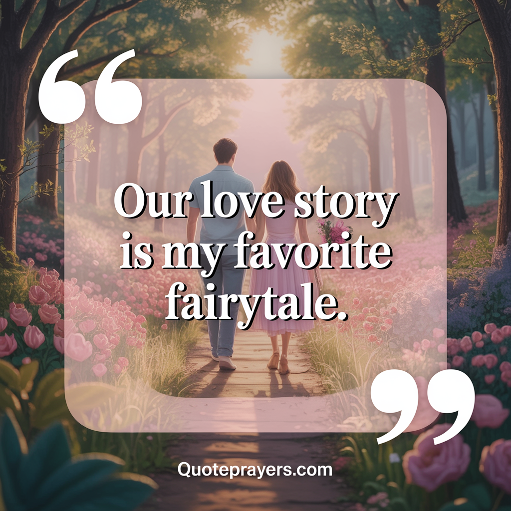 Our love story is my favorite fairytale. Our love story is my favorite fairytale