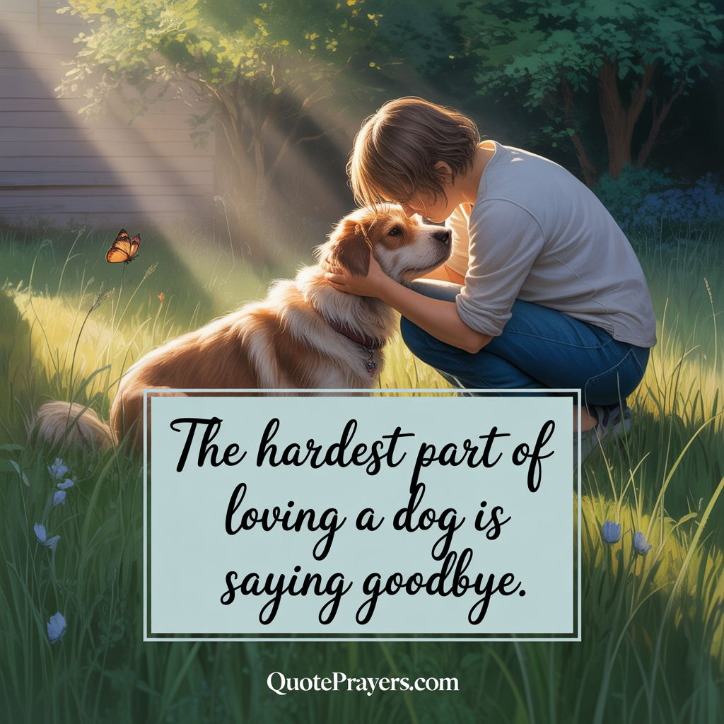 The hardest part of loving a dog is saying goodbye
